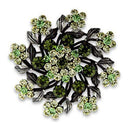 Brooch Jewelry OT635 Antique Silver White Metal Brooches with Crystal