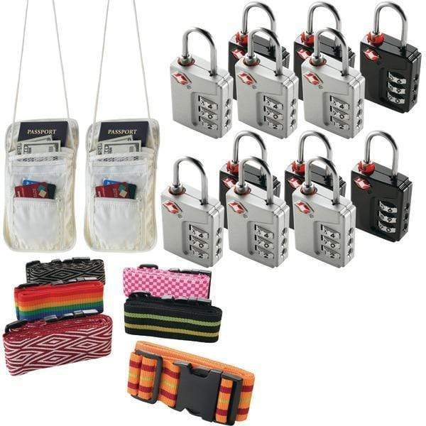 Travel Accessories Kit With Straps Ts222lsa, Locks Ts390tsr And Pouches P3000