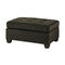 Ottoman Polyester Upholstered Ottoman With Tufted Seat, Chocolate Brown Benzara