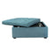 Ottomans Blue Ottoman - 28.25" X 35" X 16.75" Blue Fabric Espresso Convertible Ottoman Guest Bed HomeRoots