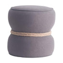 Ottomans Grey Ottoman - 18.9" X 18.9" X 18.5" Gray Polyblend Ottoman HomeRoots