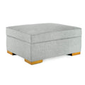 Ottomans Grey Ottoman - 28.5" X 35" X 16.25" Gray Fabric Convertible Ottoman Guest Bed HomeRoots