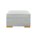 Ottomans Grey Ottoman - 28.5" X 35" X 16.25" Gray Fabric Convertible Ottoman Guest Bed HomeRoots