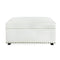 Ottomans Leather Ottoman - 28" X 35" X 16" White Convertible Ottoman Guest Bed HomeRoots