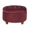 Ottomans Velvet Upholstered Wooden Ottoman with Tufted Lift Off Lid Storage, Red Benzara