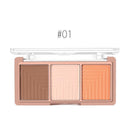 O.TWO.O 4 Colors Highlighter Powder Blush Brush Palette 3D Face Contour Highlighter Shading Powder Face Make up-9117A1-JadeMoghul Inc.