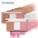 O.TWO.O 4 Colors Highlighter Powder Blush Brush Palette 3D Face Contour Highlighter Shading Powder Face Make up-9117A2-JadeMoghul Inc.