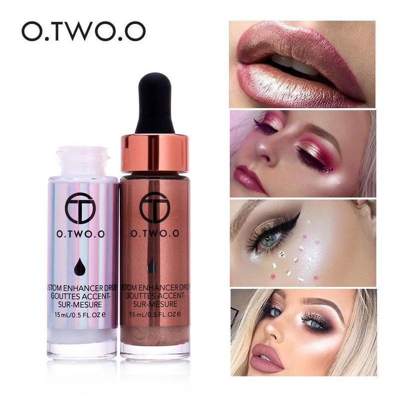 O.TWO.O Liquid Highlighter Make Up Highlighter Cream Concealer Shimmer Face Glow Ultra-concentrated illuminating bronzing drops-6051A1HAL-JadeMoghul Inc.