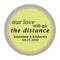 "Our Love Will Go the Distance" Stickers Indigo Blue (Pack of 1)-Wedding Favor Stationery-Indigo Blue-JadeMoghul Inc.