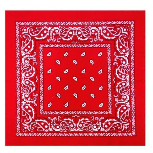 outdoor Bandana Square Scarf 55cm*55cm Black Red Paisley Headband Printed For Women/Men/Boys/Girls JadeMoghul Inc. 