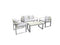 Outdoor Lounge Set In White-Outdoor Lounge Sets-WHITE-Anodized Aluminum Rattan Plastic lumber-JadeMoghul Inc.