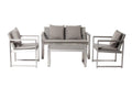 Outdoor Lounge Sets Outdoor Lounge Set In Gray/ Taupe (Set of 4) Benzara