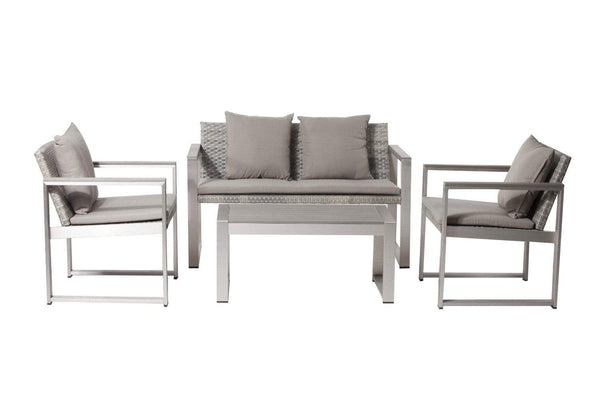 Outdoor Lounge Sets Outdoor Lounge Set In Gray/ Taupe (Set of 4) Benzara