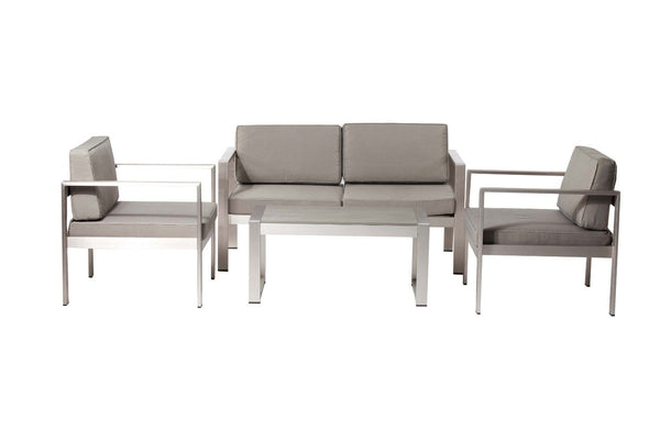 Outdoor Lounge Sets Outdoor Lounge Set In Taupe (Set of 4) Benzara