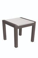 Outdoor Side Table, White-Outdoor Side Tables-WHITE-Aluminum And Plastic lumber (Recycled Plastic)-JadeMoghul Inc.