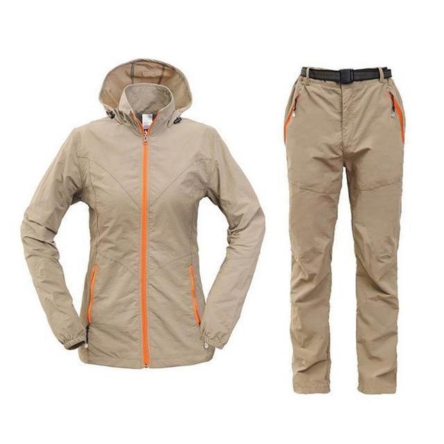 Outdoor Sports Quick Dry Jacket and Pants Set-jacket-Red pants-S-JadeMoghul Inc.