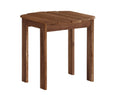 Outdoor Wooden End Table with Slatted Top and Block Legs, Brown-Patio Furniture-Brown-Solid Wood and Acacia Wood-JadeMoghul Inc.