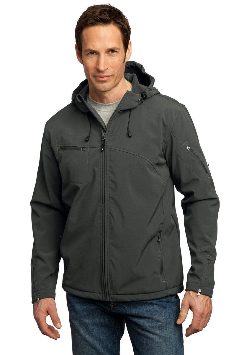Outerwear Port Authority  Textured Hooded Soft Shell Jacket. J706 Port Authority