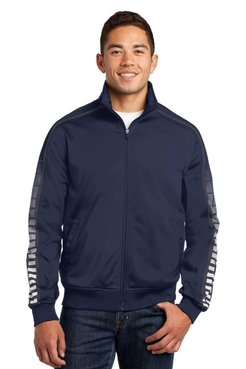 Outerwear Sport-Tek Dot Sublimation Tricot Track Jacket. JST93 Sport-Tek