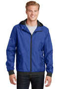 Outerwear Sport-Tek Embossed Hooded Windbreaker Jacket JST5368532 Sport-Tek