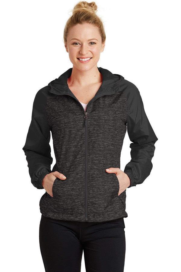 Outerwear Sport-Tek Heather Raglan Women's Hooded Jacket LST404631 Sport-Tek