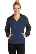 Outerwear Sport-Tek Heather Raglan Women's Hooded Jacket LST404753 Sport-Tek