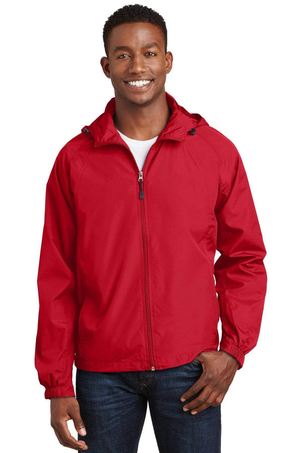 Outerwear Sport-Tek Raglan Men's Hooded Jacket JST737691 Sport-Tek