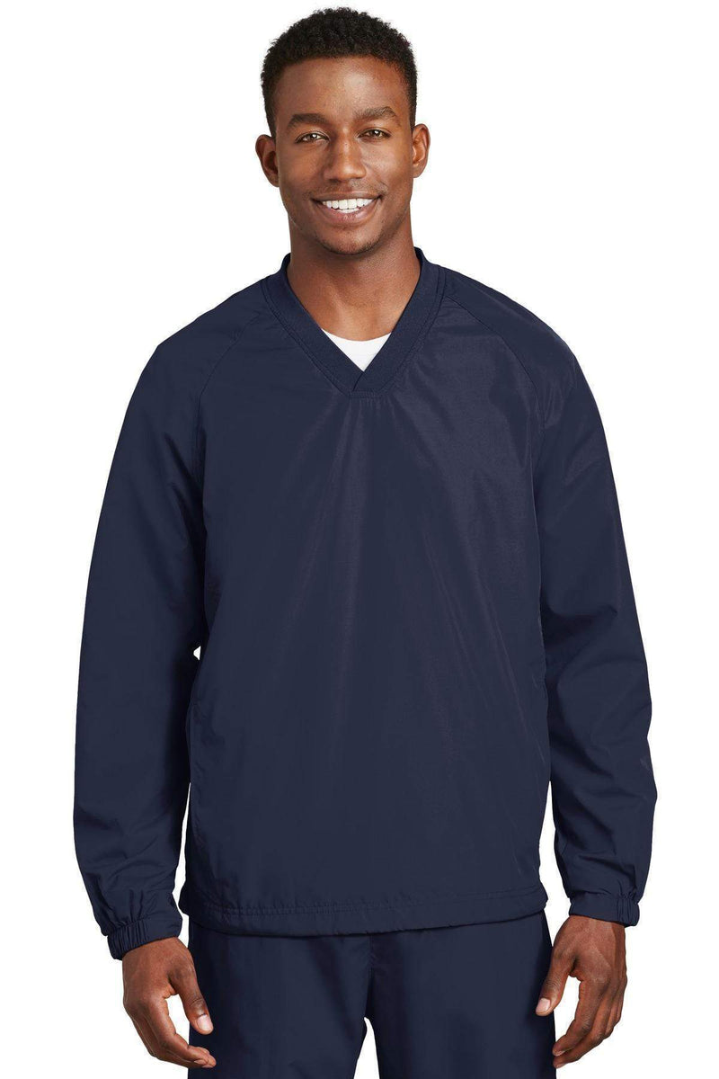 Outerwear Sport-Tek V-Neck Raglan Wind Shirt. JST72 Sport-Tek