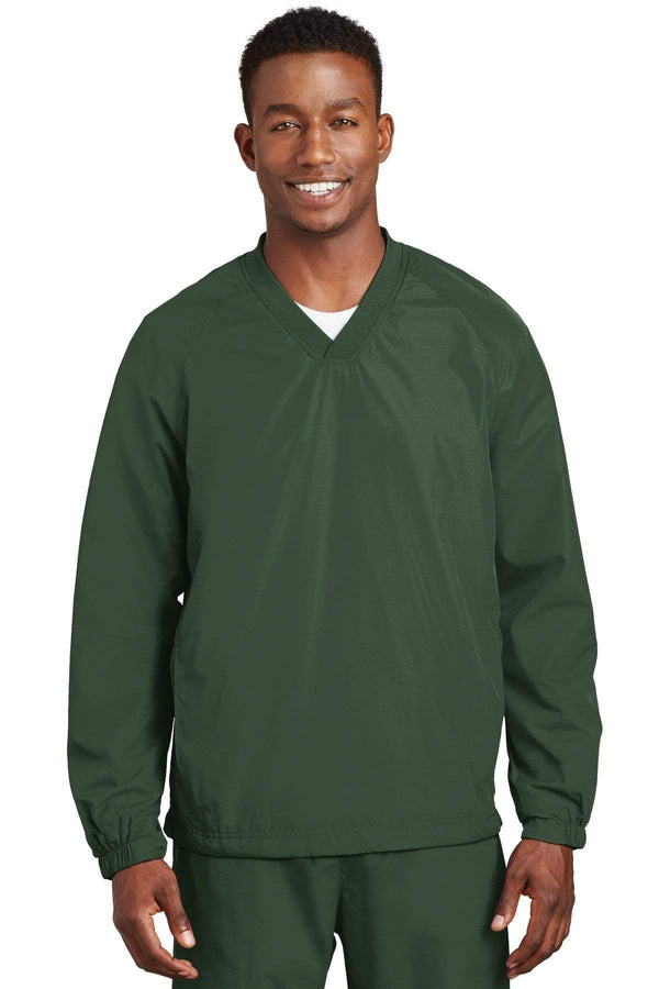 Outerwear Sport-Tek V-Neck Windbreaker Jacket Shirt JST725831 Sport-Tek