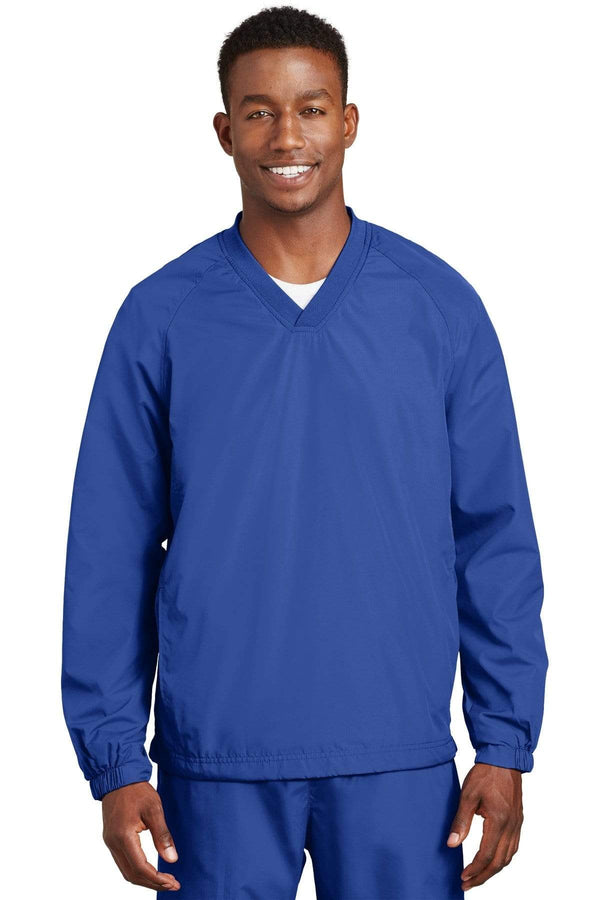 Outerwear Sport-Tek V-Neck Windbreaker Jacket Shirt JST726074 Sport-Tek