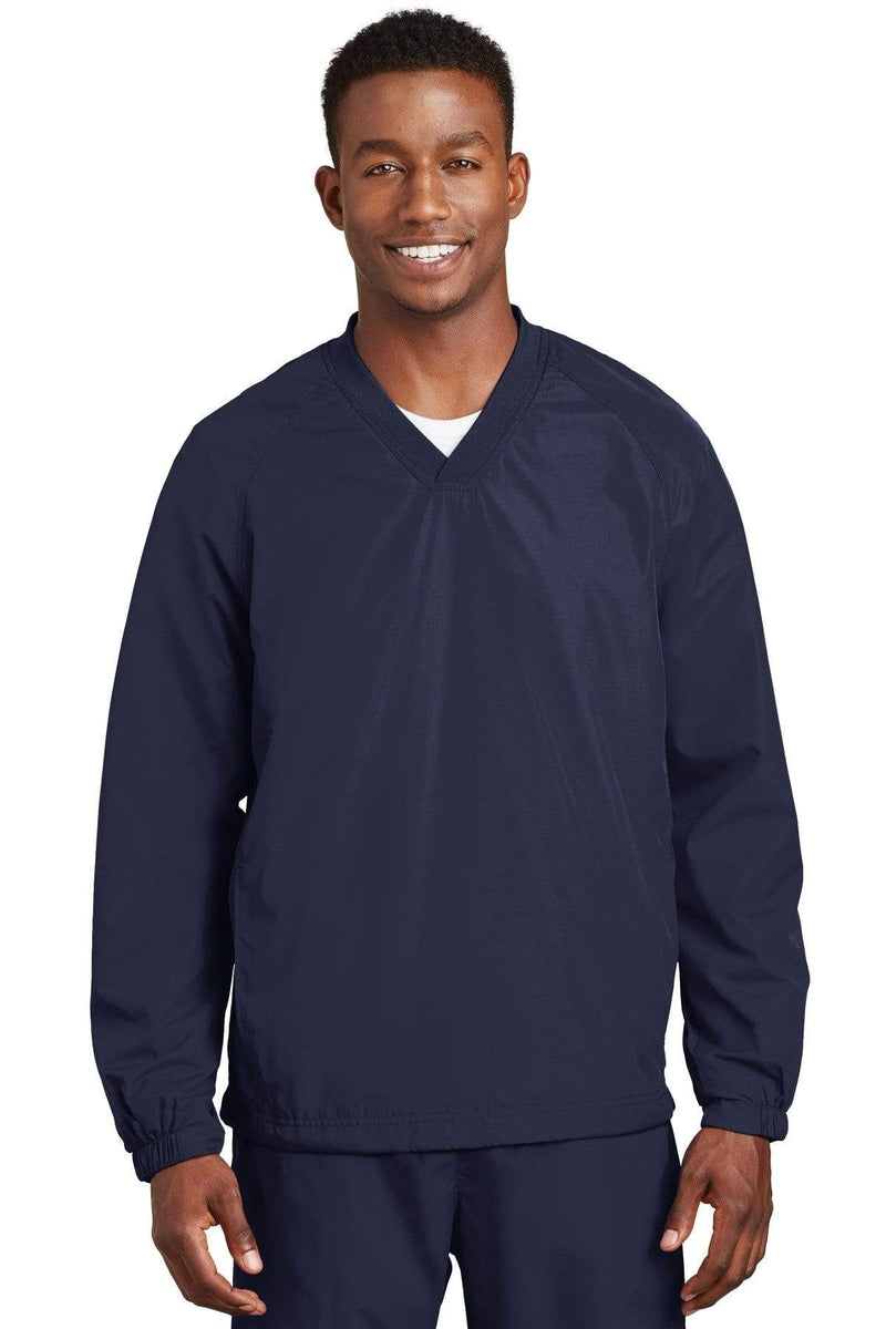 Outerwear Sport-Tek V-Neck Windbreaker Jacket Shirt JST726132 Sport-Tek