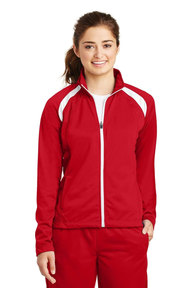 Outerwear Sport-Tek Women's Tricot Track Jacket LST905051 Sport-Tek