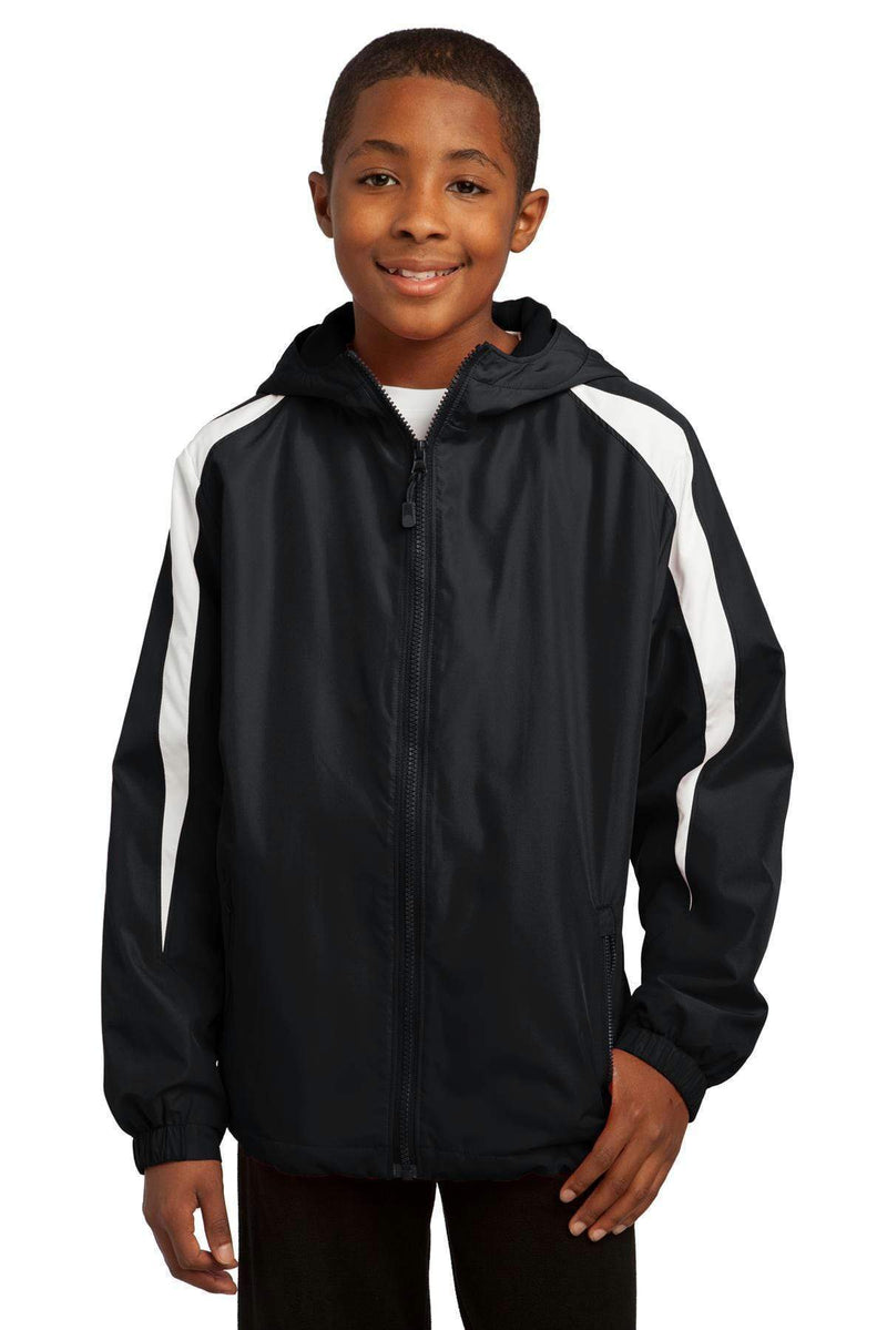 Outerwear Sport-Tek Youth Fleece  Lined Colorblock Jacket. YST81 Sport-Tek