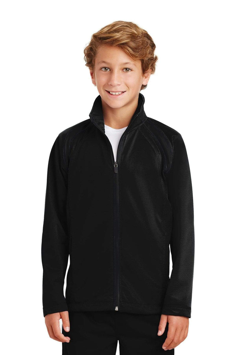 Outerwear Sport-Tek Youth Tricot Track Jacket YST901382 Sport-Tek