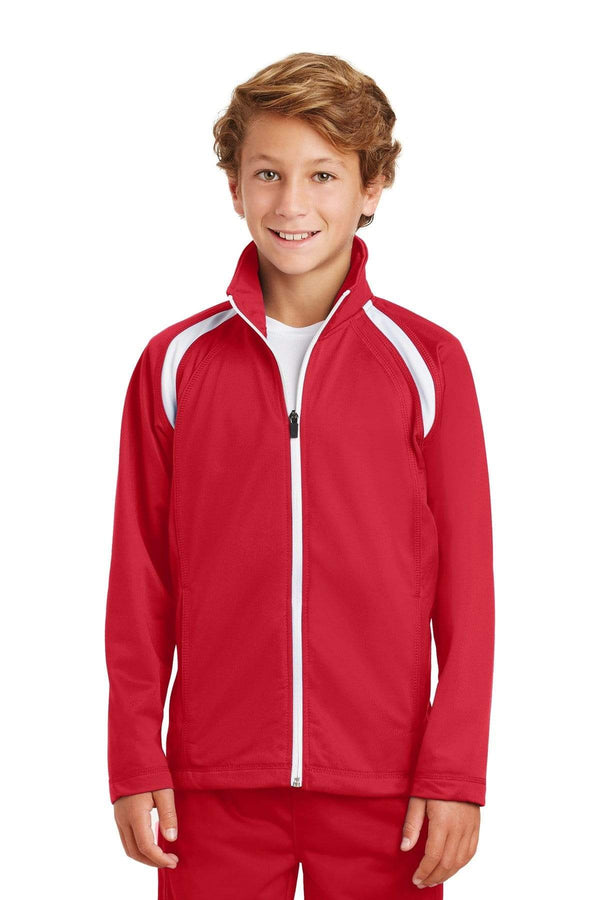 Outerwear Sport-Tek Youth Tricot Track Jacket YST901421 Sport-Tek