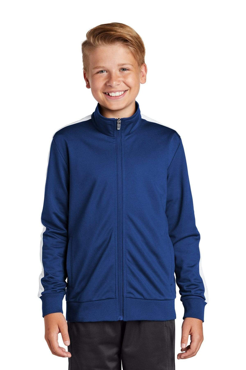 Outerwear Sport-Tek Youth Tricot Track Jacket YST947211 Sport-Tek