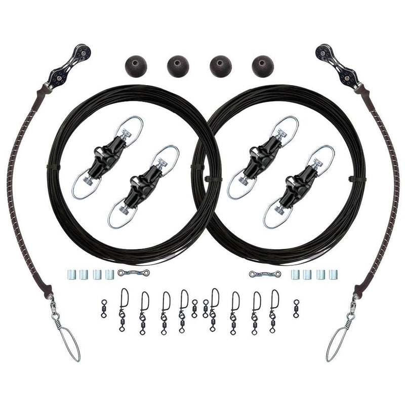 Outrigger Accessories Rupp Double Rigging Kit w/Nok-Outs - 320 Black Mono [CA-0026-MO] Rupp Marine