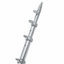 TACO 8' Center Rigger Pole - Silver w/Silver Rings & Tip - 1-1/8" Butt End Diameter [OC-0422VEL8]