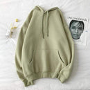 oversized 12 Colors Sweatshirts autumn Women's Solid Hooded Female 2020 Cotton Thicken Warm Hoodies Lady Autumn Fashion Tops AExp