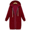 Oversized Casual Long Hoodie Sweatshirt Coat-Red-4XL-JadeMoghul Inc.