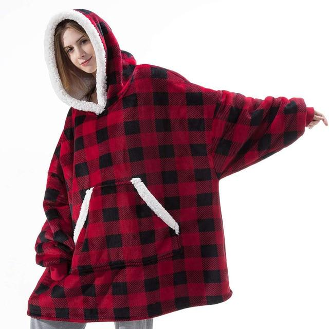 Oversized Hoodies Sweatshirt Women Winter Hoodies Fleece Giant TV Blanket With Sleeves Pullover Oversize Women Hoody Sweatshirts JadeMoghul Inc. 