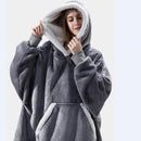 Oversized Hoodies Sweatshirt Women Winter Hoodies Fleece pijamas Blanket With Sleeves Pullover Plaid Capuche Hoody Sweatshirts AExp