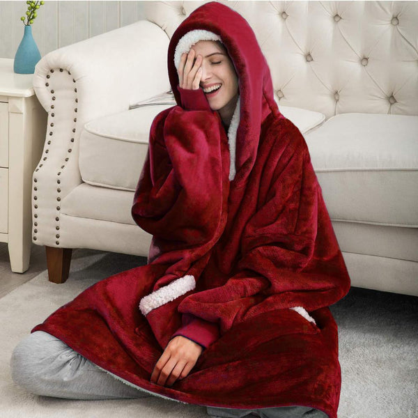 Oversized Hoodies Women Winter Sweatshirt Blanket With Sleeves Fleece Giant Hoodie Women long Hoody Sweatshirt plush tv Blanket JadeMoghul Inc. 