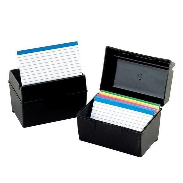 OXFORD PLASTIC INDEX CARD BOX 3X5-Supplies-JadeMoghul Inc.