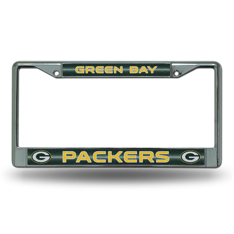 Best License Plate Frame Packers Bling Chrome Frame