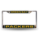 Honda License Plate Frame Packers Green Laser Chrome Frame