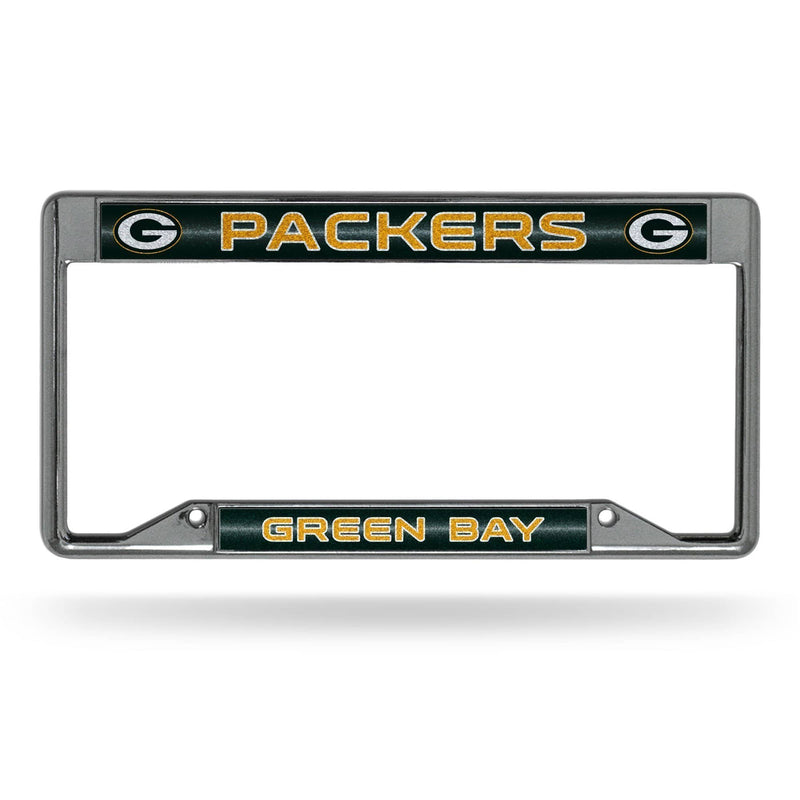 Best License Plate Frame Packers Inverted Bling Chrome Frame