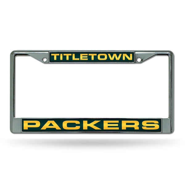 Honda License Plate Frame Packers "Titletown" Laser Chrome Frame