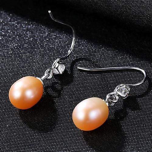 PAG&MAG Hot Sale Charming 925 Sterling Silver Geometric CZ Paved Freshwater Pearl Drop Earring For Women Classic Party Gift AExp