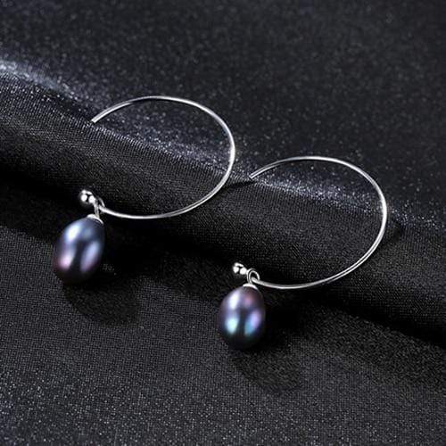 PAG&MAG New Fashion Big Half Circle Earwire 925 Sterling Silver Drop Earring For Women Fine Freshwater Pearl Paved Banquet Gifts AExp